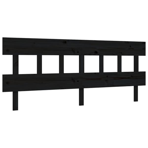 Senge & sengeramme - Living sengeramme med sengegavl 200x200 cm massivt træ sort