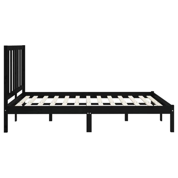 Senge & sengeramme - Living sengeramme 120x200 cm massivt træ sort