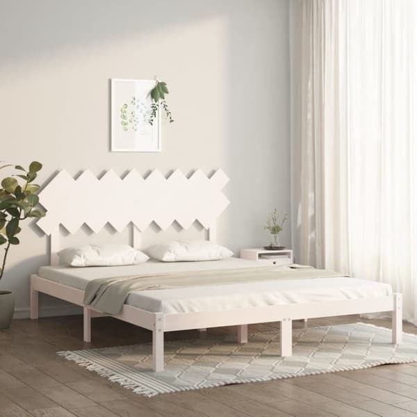 Sängar & sängramar - Living Sängram vit 160x200 cm massivt trä