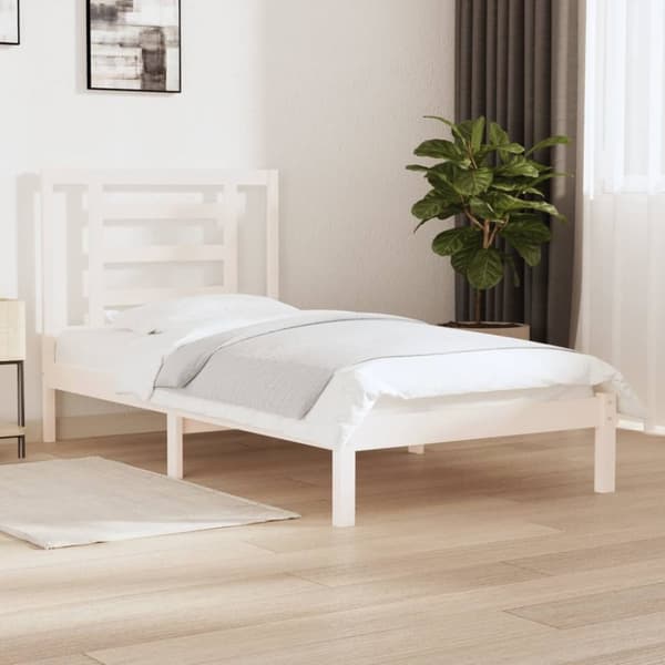 Senge & sengeramme - Living sengeramme 90x200 cm massivt fyrretræ hvid
