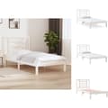 Miniatyrbillede 1 af 7: Senge & sengeramme - Living sengeramme 90x200 cm massivt fyrretræ hvid