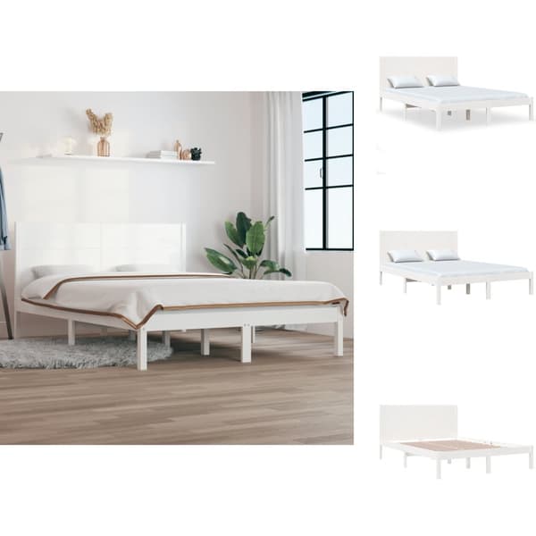 Senge & sengeramme - Living sengeramme 120x200 cm massivt fyrretræ hvid