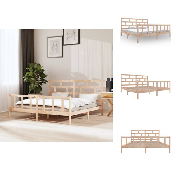 Senge & sengeramme - Living sengeramme 200x200 cm massivt fyrretræ