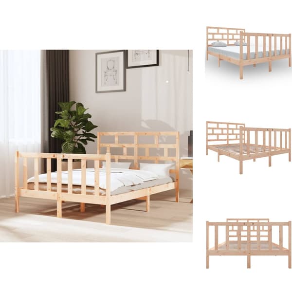 Senge & sengeramme - Living sengeramme 140x190 cm massivt træ