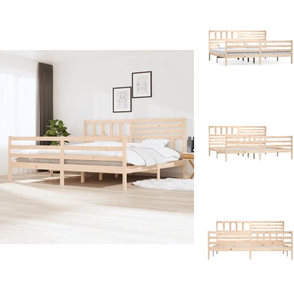 Senge & sengeramme - Living sengeramme 200x200 cm massivt træ