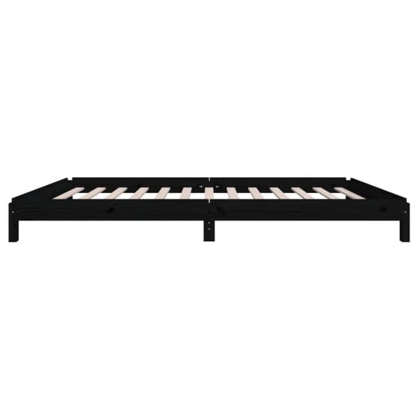 Sängyt & sängynrungot - Living Pinottava sänky musta 80x200 cm täysi mänty