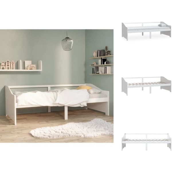 Sängar & sängramar - Living Dagbädd 3-sits vit massiv furu 90x200 cm