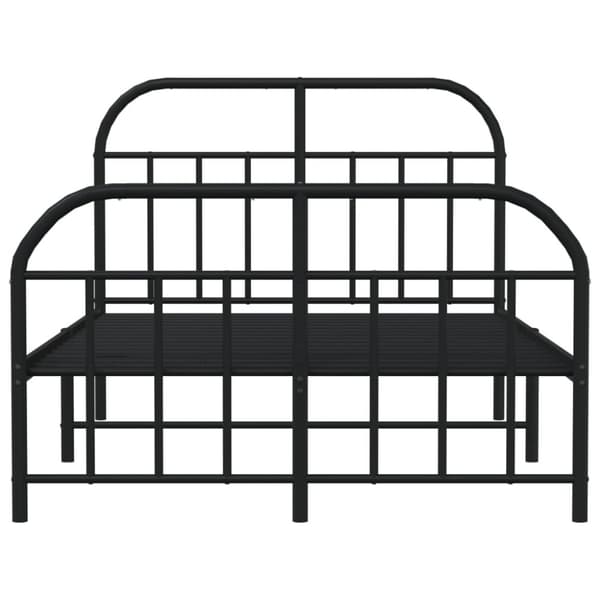 Senge & sengeramme - Living sengeramme med sengegavl og fodgærde 120x190 cm metal sort