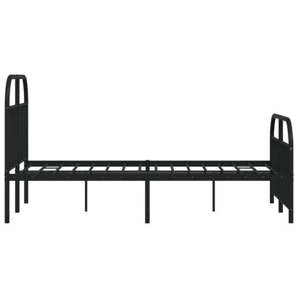Senge & sengeramme - Living sengeramme med sengegavl og fodgærde 120x190 cm metal sort