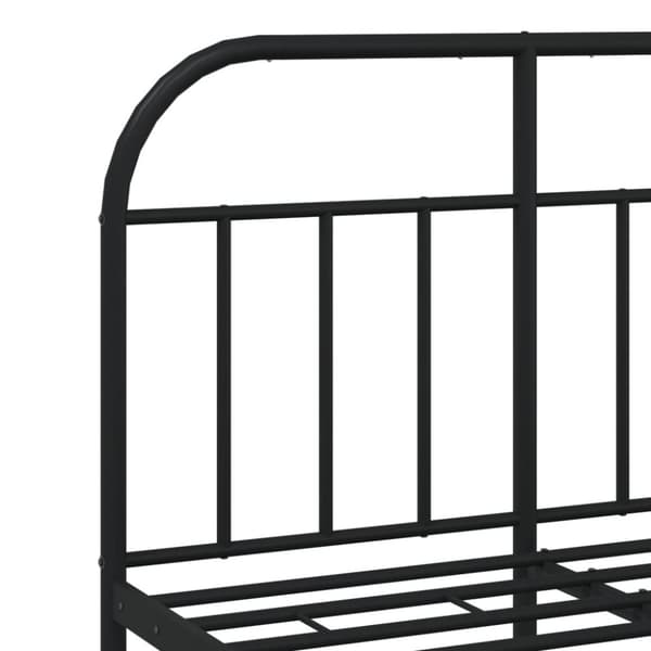 Senge & sengeramme - Living sengeramme med sengegavl og fodgærde 120x190 cm metal sort