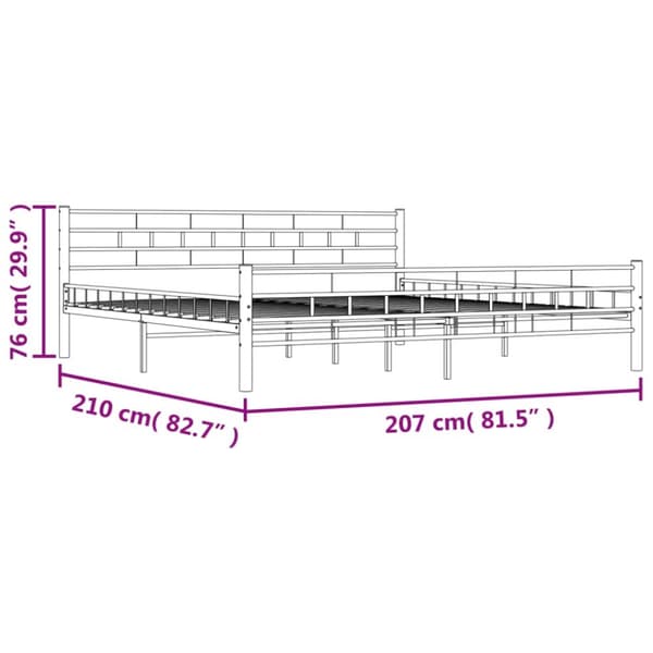 Senge & sengeramme - Living sengestel 200 x 200 cm metal hvid