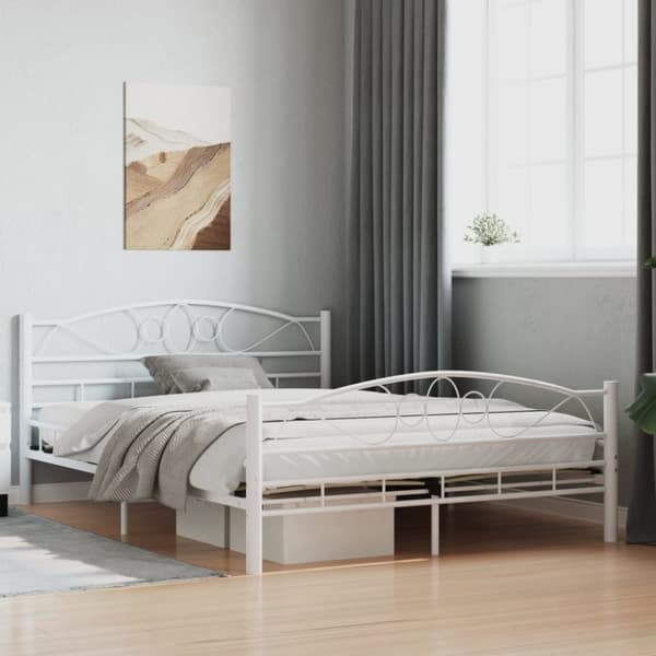 Senge & sengeramme - Living sengestel 140 x 200 cm metal hvid