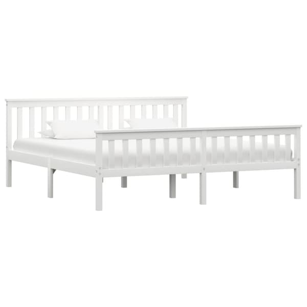 Senge & sengeramme - Living sengestel massivt fyrretræ 180 x 200 cm hvid
