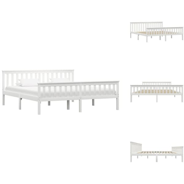 Senge & sengeramme - Living sengestel massivt fyrretræ 180 x 200 cm hvid