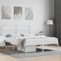 Miniatyrbillede 2 af 11: Senge & sengeramme - Living sengeramme med sengegavl 140x200 cm metal hvid