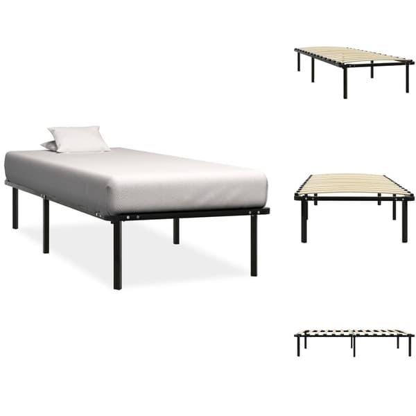 Sängyt & sängynrungot - Living Sängynrunko musta metalli 90x200 cm