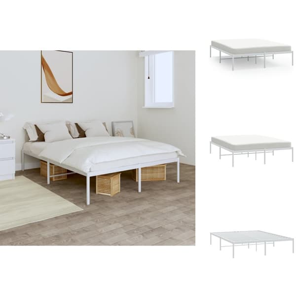 Senge & sengeramme - Living sengeramme 140x190 cm metal hvid