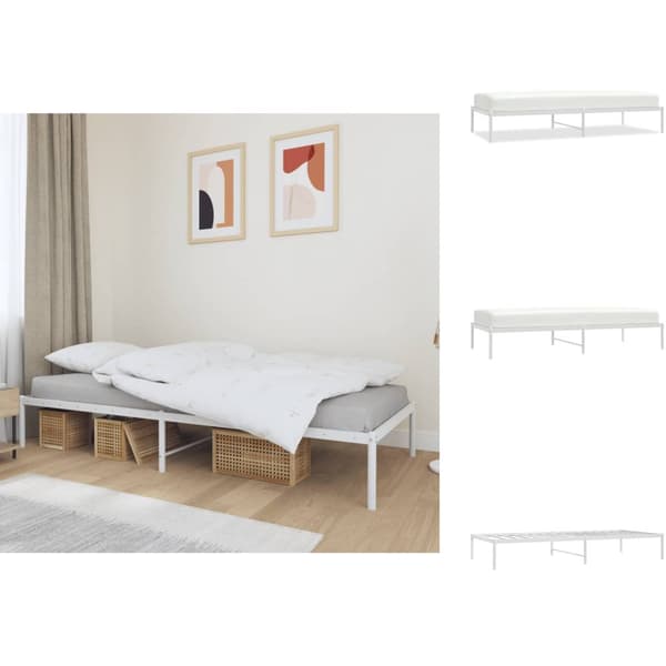 Senge & sengeramme - Living sengeramme 90x200 cm metal hvid