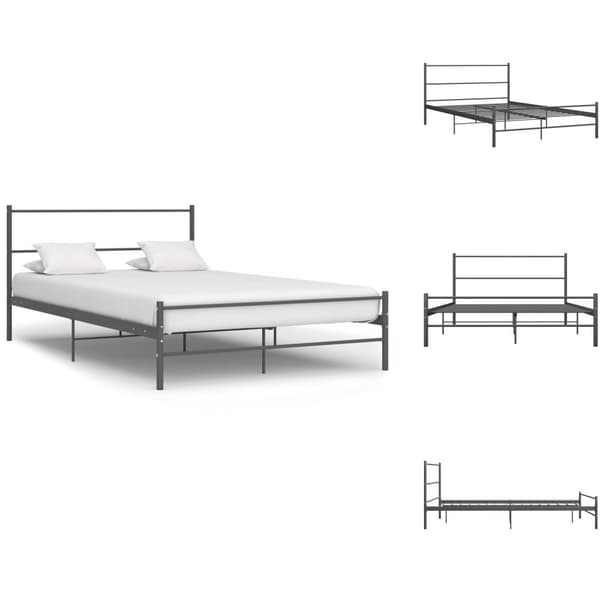 Senge & sengeramme - Living sengestel 160 x 200 cm metal grå