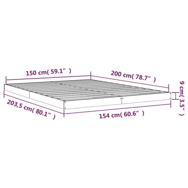 Sängyt & sängynrungot - Living Sängynrunko 150x200 cm King Size täysi mänty