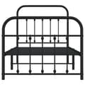 Pikkukuva 7 / 10: Sängyt & sängynrungot - Living Metallinen sängynrunko päädyillä musta 90x190 cm