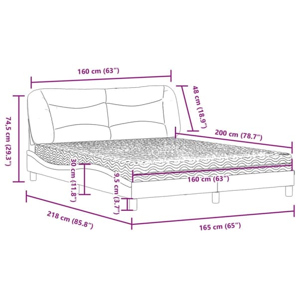 vidaXL seng 160x200 cm kunstlæder sort