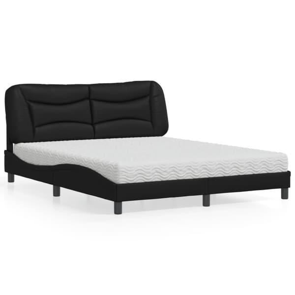 vidaXL seng 160x200 cm kunstlæder sort