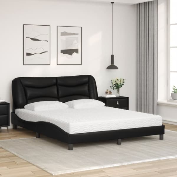 vidaXL seng 160x200 cm kunstlæder sort