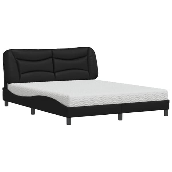 vidaXL seng 160x200 cm kunstlæder sort