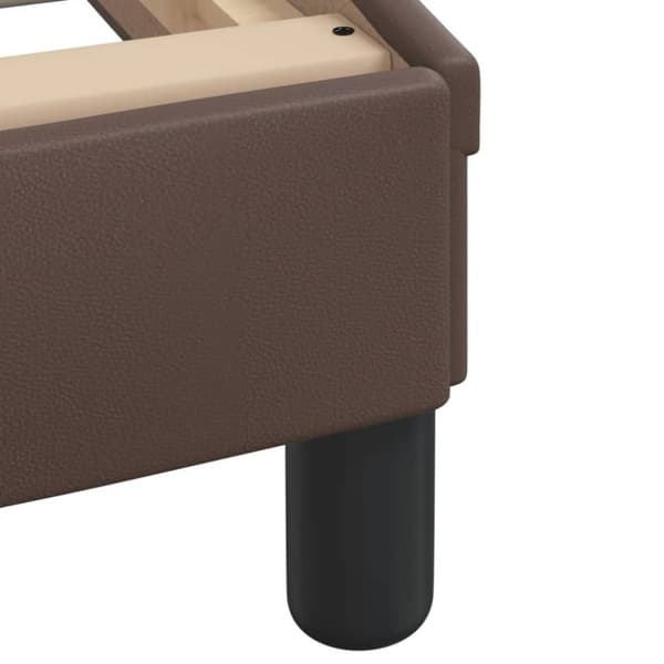 vidaXL Säng med madrass brun 90x200 cm konstläder
