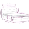 Miniatyrbillede 11 af 11: vidaXL Seng med madras 120x200 cm stof cremefarvet