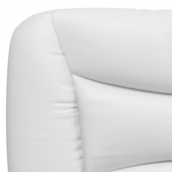 vidaXL Säng med madrass vit och svart 90x200 cm konstläder