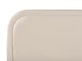 Miniatyrbillede 8 af 10: Seng lys beige velour betrukket beklædning ramme 180 x 200 cm sengegavl moderne stil