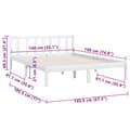 Miniatyrbillede 10 af 10: Senge & sengeramme - Living sengestel 140x190 cm massivt fyrretræ hvid