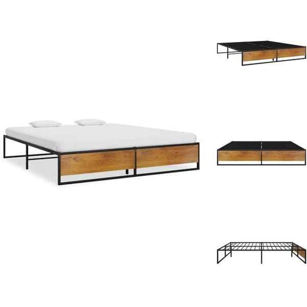 Senge & sengeramme - Living sengestel 140x200 cm metal sort