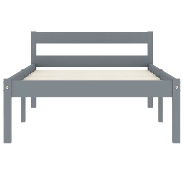 Senge & sengeramme - Living sengestel massivt fyrretræ 100 x 200 cm grå