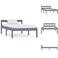 Miniatyrbillede 1 af 8: Senge & sengeramme - Living sengestel massivt fyrretræ 100 x 200 cm grå
