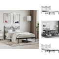 Miniatyrbillede 1 af 10: Senge & sengeramme - Living sengeramme med sengegavl 120x190 cm metal sort