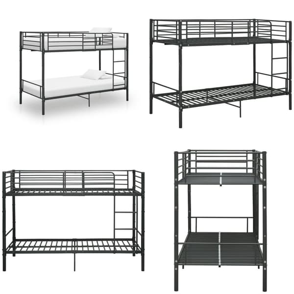 Våningssäng svart metall 90x200 cm - Säng - Sängar - Home & Living