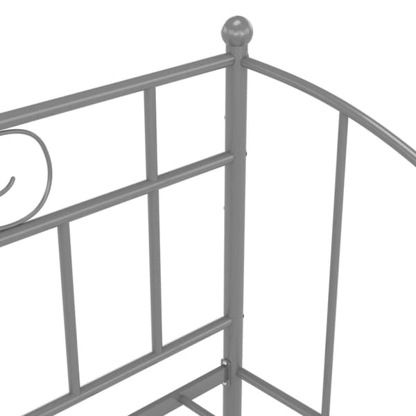Utdragbar sängram bäddsoffa grå metall 90x200 cm - Bäddsoffa - Bäddsoffor - Home & Living