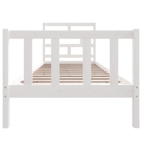 Sengeramme 90x200 cm massivt træ hvid - Sengeramme - Sengerammer - Home & Living