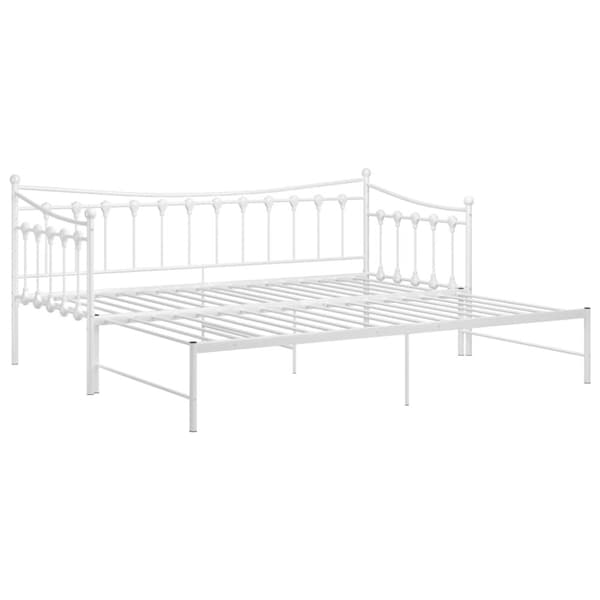 Sengestel til udtræksseng 90x200 cm metal hvid - Sovesofastel - Sovesofaramme - Home & Living