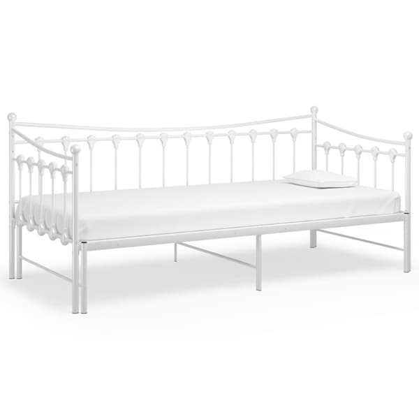 Sengestel til udtræksseng 90x200 cm metal hvid - Sovesofastel - Sovesofaramme - Home & Living