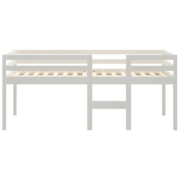 Højseng 90x200 cm massivt fyrretræ hvid - Højseng - Højsenge - Home & Living
