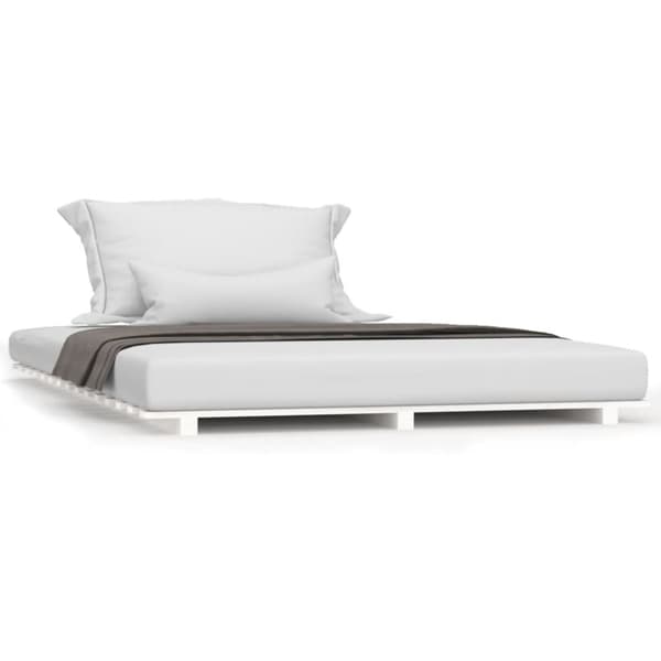 Sengeramme 140x190 cm massivt fyrretræ hvid - Sengeramme - Sengerammer - Home & Living