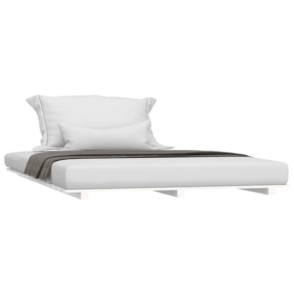 Sengeramme 140x190 cm massivt fyrretræ hvid - Sengeramme - Sengerammer - Home & Living