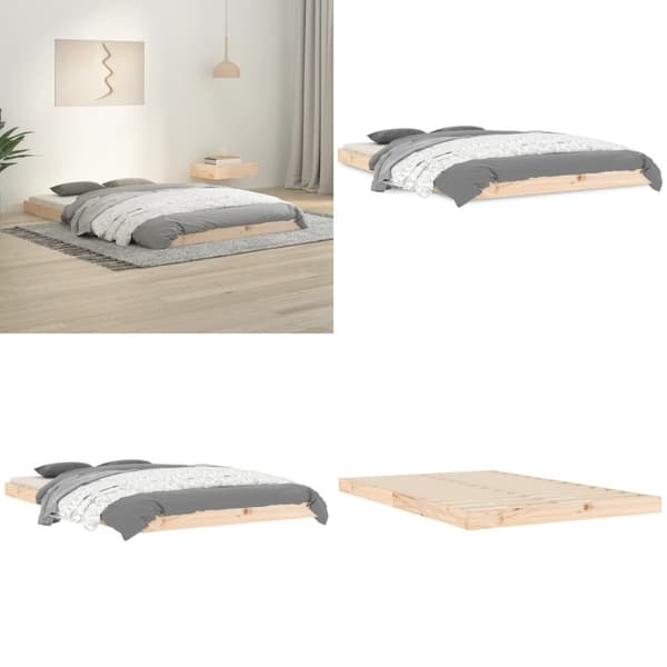 Sengeramme 120x190 cm massivt fyrretræ - Sengestel - Sengeramme - Home & Living