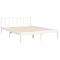 Miniatyrbillede 10 af 11: Sengeramme med sengegavl 140x200 cm massivt træ hvid - Sengeramme - Sengerammer - Home & Living