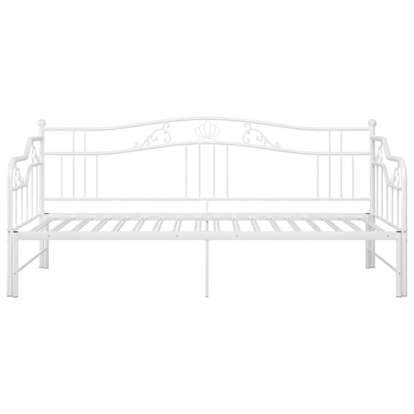 Utdragbar sängram bäddsoffa vit metall 90x200 cm - Bäddsoffa - Bäddsoffor - Home & Living
