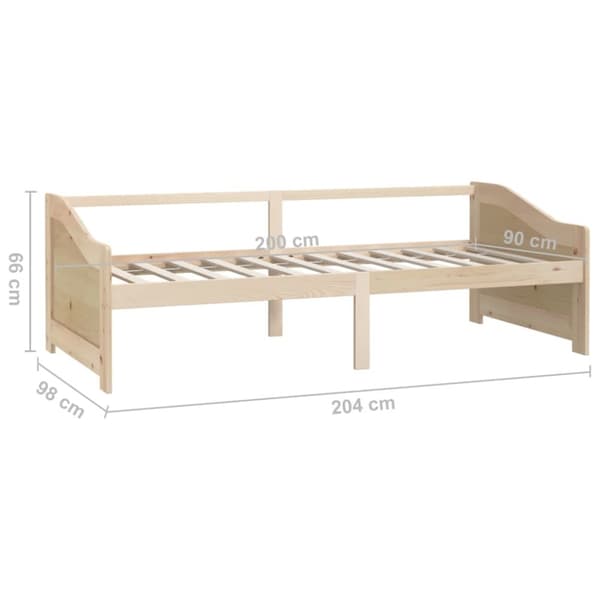 3-personers daybed 90x200 cm massivt fyrretræ - Daybed - Daybeds - Home & Living